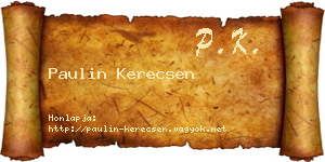Paulin Kerecsen névjegykártya